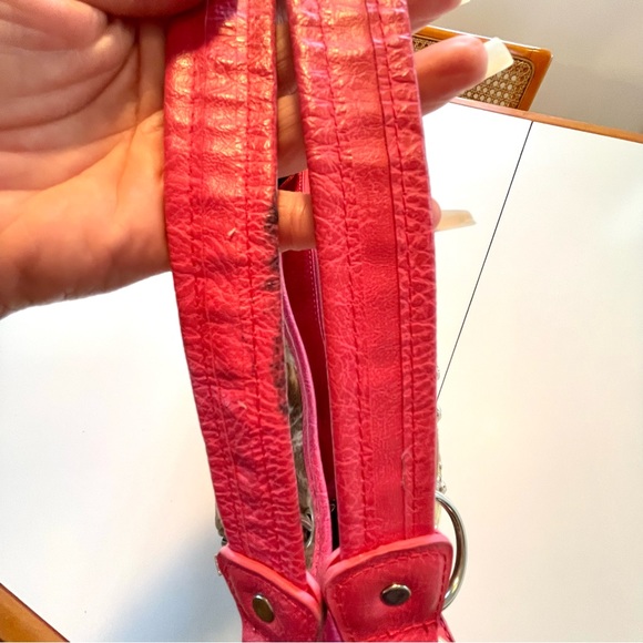 Vtg Y2k Mcbling Purse Pink Camo Shoulder Bag Rhinestones - Picture 9 of 10